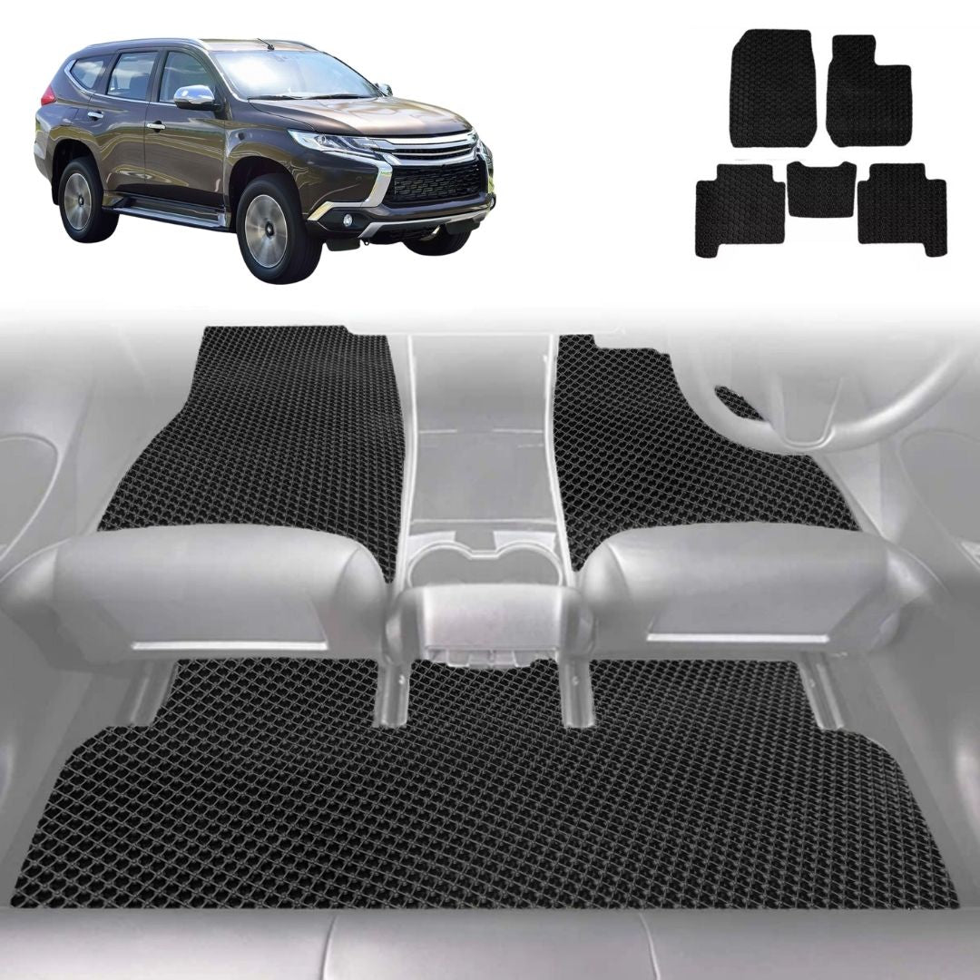 6D Diamond Car Floor Mats for Mitsubishi Pajero Sport 2015 - Current (KR/KS/QE/QF) - Custom-Fit Carpet Liner
