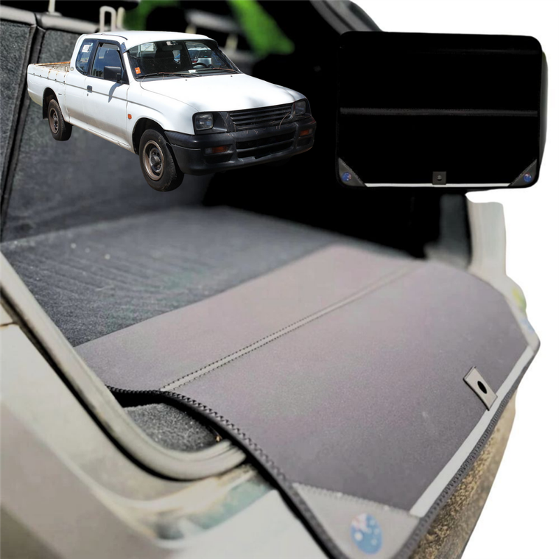 Rear Cargo Boot Bumper Protector for Mitsubishi Triton Club Cab 1996 - 2006 (MK) - Standard (72 x 55) - Black