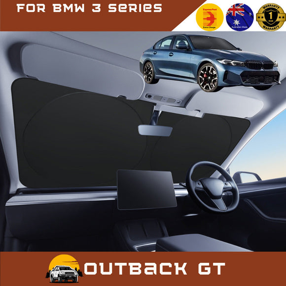 Front Windscreen Sun Shade for BMW 3 Series 2018 - Current (G20 G21) - Standard 150 x 85 cm - Black