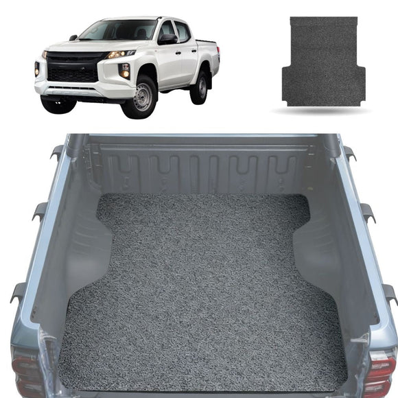 Honeycomb UTE Tub Mat Tray Liner for Mitsubishi Triton Club Cab 2015 - 2023 (MQ MR) (With Spray On Liner or No Liner) - Black & Grey