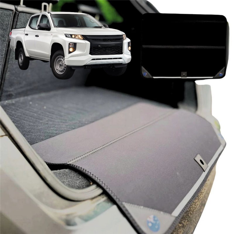 Rear Cargo Boot Bumper Protector for Mitsubishi Triton Club Cab 2015 - 2023 (MQ MR) - Standard (72 x 55) - Black