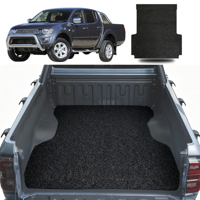 Honeycomb UTE Tub Mat Tray Liner for Mitsubishi Triton Double Cab (ML 2006-2009) (MN 2009-2015) (with Spray On Liner or No Liner) - Black & Grey