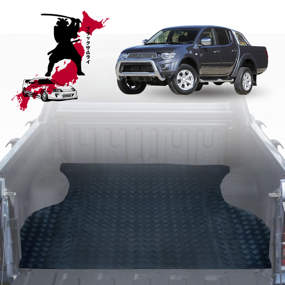 Black Samurai UTE Tub Mat Tray Liner for for Mitsubishi Triton Double Cab (ML 2006-2009) (MN 2009-2015) (with Spray On Liner or No Liner) - Black