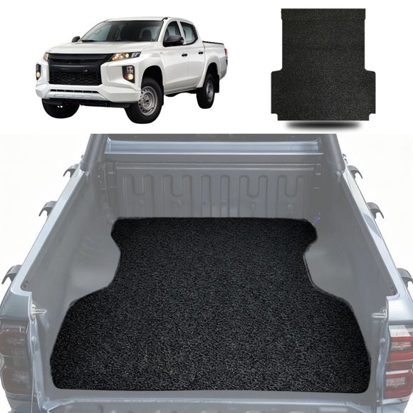 Honeycomb UTE Tub Mat Tray Liner for Mitsubishi Triton Double Cab 2015 - 2023 (MQ MR) (With Spray On Liner or No Liner) - Black & Grey