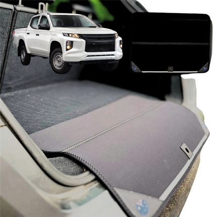 Rear Cargo Boot Bumper Protector for Mitsubishi Triton Double Cab 2015 - 2023 (MQ MR) - Standard (72 x 55) - Black