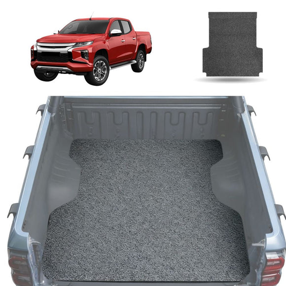 Honeycomb UTE Tub Mat Tray Liner for Mitsubishi Triton Double Cab 2024 - Current (LC/MV) - Black & Grey