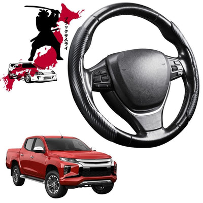 Black Samurai Segmented Steering Wheel Cover for Mitsubishi Triton Double Cab 2024 - Current (LC/MV)