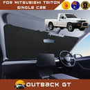 Front Windscreen Sun Shade for Mitsubishi Triton Single Cab 1996 - 2006 (MK) - Standard 150 x 85 cm - Black-1
