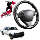 Black Samurai Segmented Steering Wheel Cover for Mitsubishi Triton Single Cab 1996 - 2006 (MK)-1