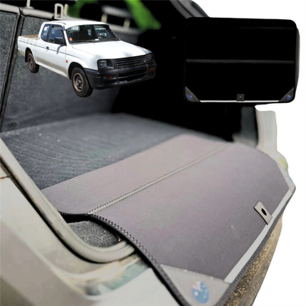 Rear Cargo Boot Bumper Protector for Mitsubishi Triton Single Cab 1996 - 2006 (MK) - Standard (72 x 55) - Black