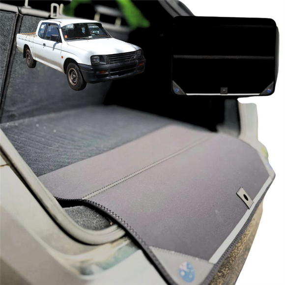 Rear Cargo Boot Bumper Protector for Mitsubishi Triton Single Cab 1996 - 2006 (MK) - Standard (72 x 55) - Black