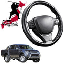 Black Samurai Segmented Steering Wheel Cover for Mitsubishi Triton Single Cab 2006 - 2012 (ML MN)-1