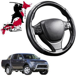 Black Samurai Segmented Steering Wheel Cover for Mitsubishi Triton Single Cab 2006 - 2012 (ML MN)
