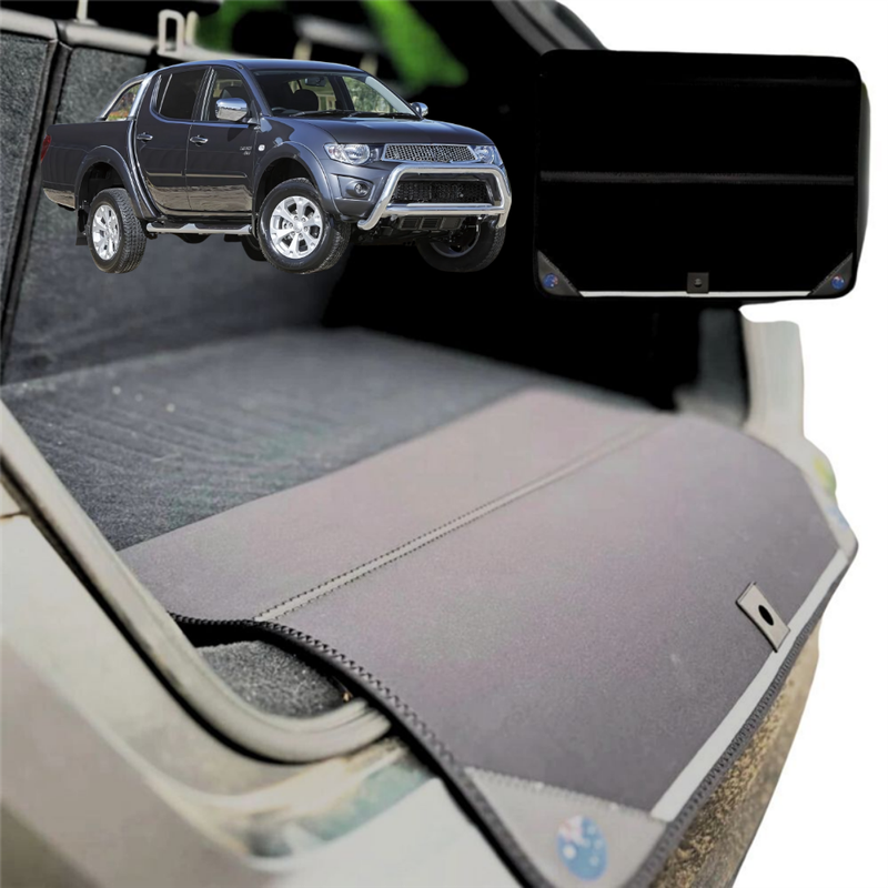 Rear Cargo Boot Bumper Protector for Mitsubishi Triton Single Cab 2006 - 2012 (ML MN) - Standard (72 x 55) - Black