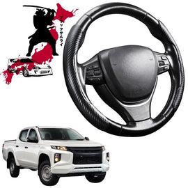 Black Samurai Segmented Steering Wheel Cover for Mitsubishi Triton Single Cab 2015 - 2023 (MQ MR)