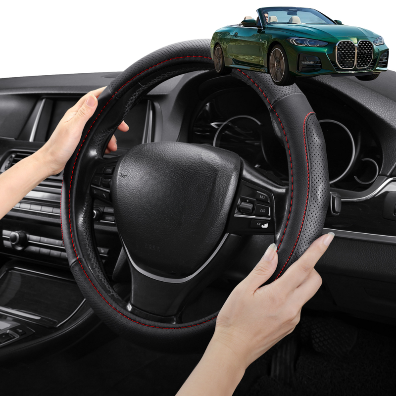 Steering Wheel Cover Pro Extra Layer for BMW 4 Series Coupe/Convertible 2014-2021 (F32 F33) - Breathable & Anti-Slip - Circle 38 cm
