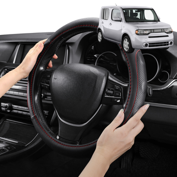 Steering Wheel Cover Pro Extra Layer for Nissan Cube 2009-2019 Z12 - Breathable & Anti-Slip - Circle 38 cm