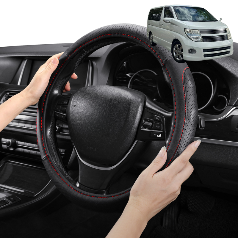 Steering Wheel Cover Pro Extra Layer for Nissan Elgrand 2002 - 2010 E51 2nd Gen - Breathable & Anti-Slip