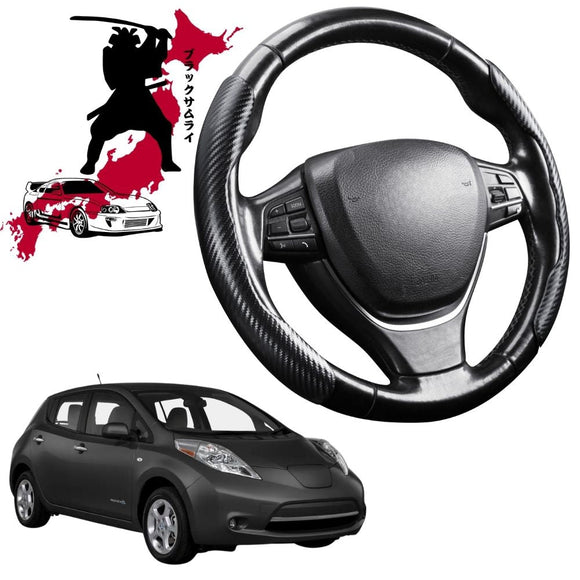 Black Samurai Segmented Steering Wheel Cover for Nissan LEAF 2013 - 2017