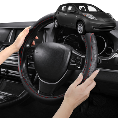 Steering Wheel Cover Pro Extra Layer for Nissan Leaf 2013-2017 - Breathable & Anti-Slip - Circle 38 cm