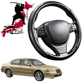 Black Samurai Segmented Steering Wheel Cover for Nissan Maxima 2003 - 2008