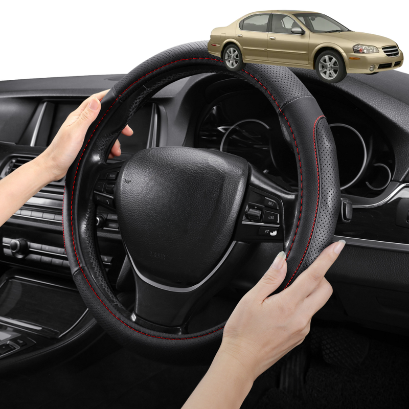 Steering Wheel Cover Pro Extra Layer for Nissan Maxima 2003 - 2008 - Breathable & Anti-Slip