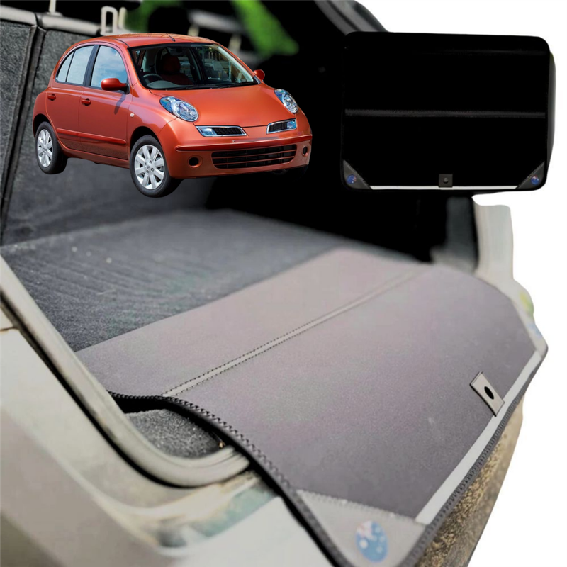 Rear Cargo Boot Bumper Protector for Nissan Micra 2007 - 2010 (K12) - Standard (72 x 55) - Black