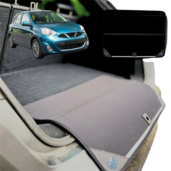 Rear Cargo Boot Bumper Protector for Nissan Micra 2010 - 2017 (K13) - Standard (72 x 55) - Black