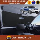 Front Windscreen Sun Shade for Nissan Navara Dual Cab 1997 - 2018 (DX/D22 STR) - Standard 150 x 85 cm - Black-1