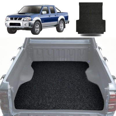 Honeycomb UTE Tub Mat Tray Liner for Nissan Navara Dual Cab 1997 - 2018 (DX/D22 STR) - Black & Grey