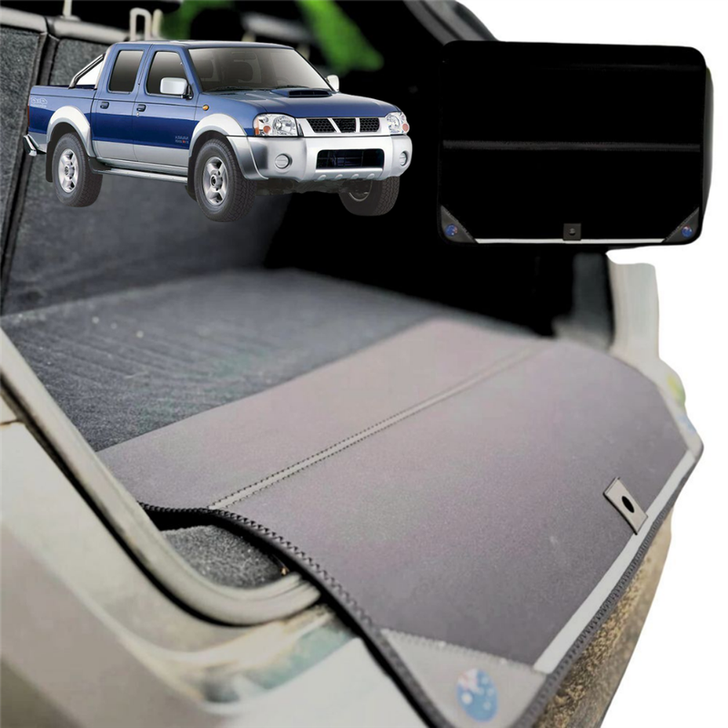 Rear Cargo Boot Bumper Protector for Nissan Navara Dual Cab 1997 - 2018 (DX/D22 STR) - Standard (72 x 55) - Black
