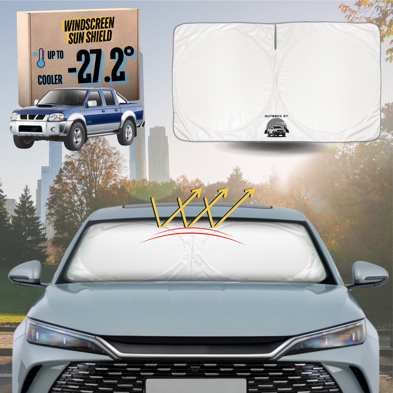 Front Windscreen Sun Shade for Nissan Navara Dual Cab 1997 - 2018 (DX/D22 STR) - Standard 150 x 85 cm