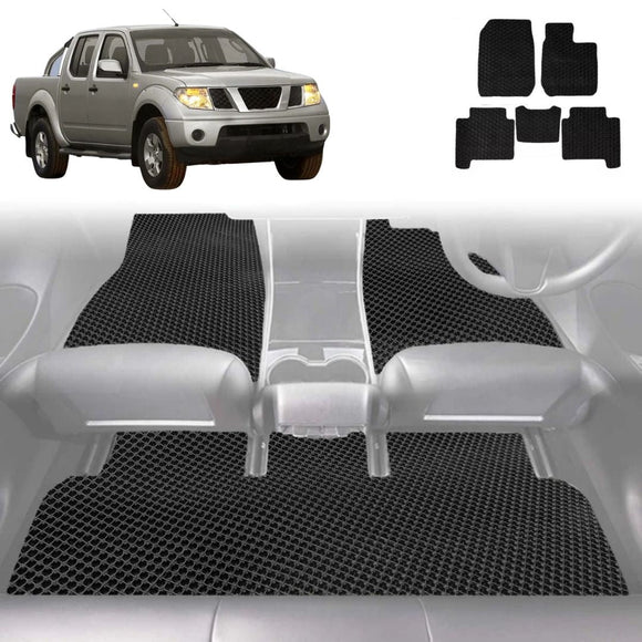 6D Diamond Car Floor Mats for Nissan Navara Dual Cab 2005 - 2014 (D40 ST/STX) - Custom-Fit Carpet Liner