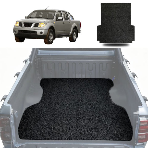 Honeycomb UTE Tub Mat Tray Liner for Nissan Navara Dual Cab 2005 - 2014 (D40 ST/STX) - Black & Grey