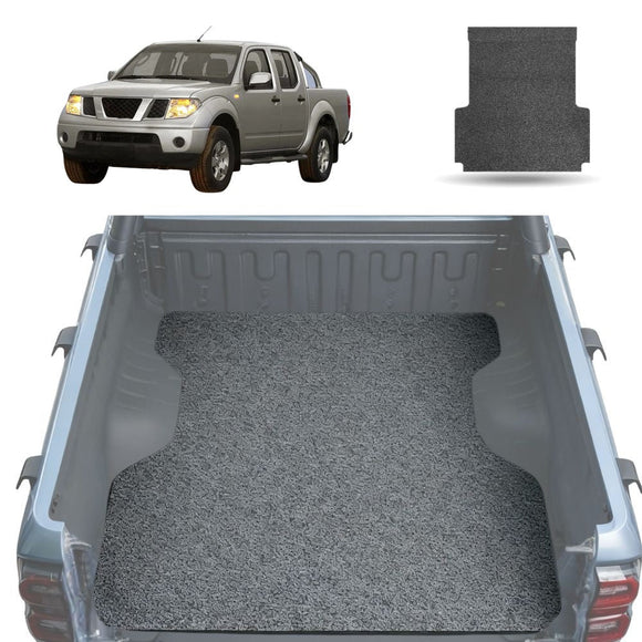 Honeycomb UTE Tub Mat Tray Liner for Nissan Navara Dual Cab 2005 - 2014 (D40 ST/STX) - Black & Grey