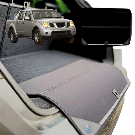 Rear Cargo Boot Bumper Protector for Nissan Navara Dual Cab 2005 - 2014 (D40 ST/STX) - Standard (72 x 55) - Black