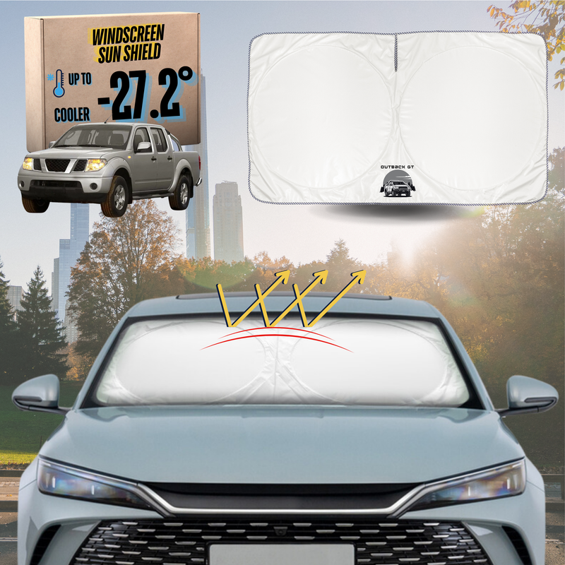 Front Windscreen Sun Shade for Nissan Navara Dual Cab 2005 - 2014 (D40 ST/STX) - Standard 150 x 85 cm