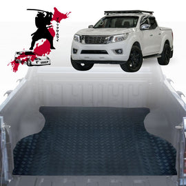 Black Samurai UTE Tub Mat Tray Liner for Nissan Navara Dual Cab 2015 - Current (NP300/D23 STX with rear cupholder) - Black