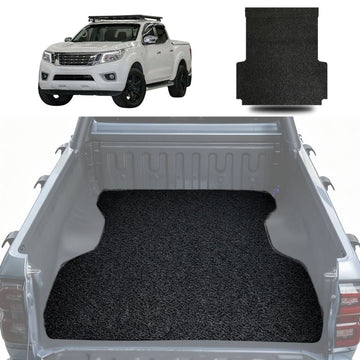 Honeycomb UTE Tub Mat Tray Liner for Nissan Navara Dual Cab 2015 - Current (NP300/D23 STX with rear cupholder) - Black & Grey