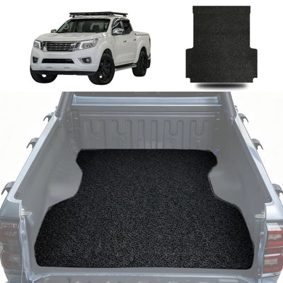 Honeycomb UTE Tub Mat Tray Liner for Nissan Navara Dual Cab 2015 - Current (NP300/D23 STX with rear cupholder) - Black & Grey