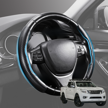 Segmented Steering Wheel Cover for Nissan Navara Dual Cab 2015 - Current (NP300/D23 STX with rear cupholder) - Universal Size