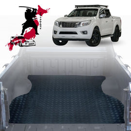 Black Samurai UTE Tub Mat Tray Liner for Nissan Navara Dual Cab 2015 - Current (NP300/D23 STX without rear cupholder)