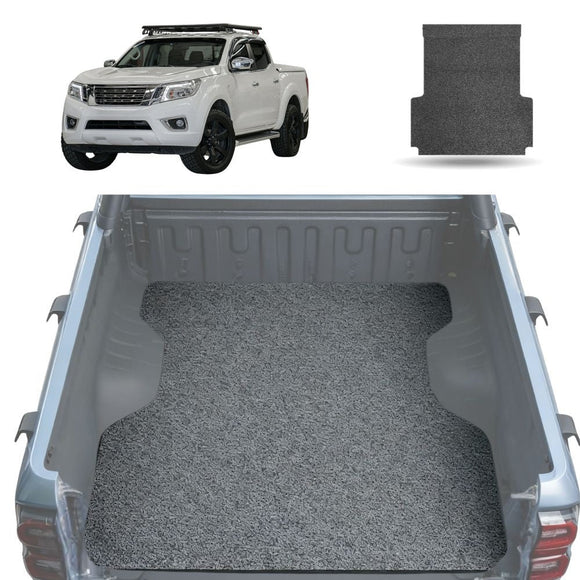 Honeycomb UTE Tub Mat Tray Liner for Nissan Navara Dual Cab 2015 - Current (NP300/D23 STX without rear cupholder) - Black & Grey