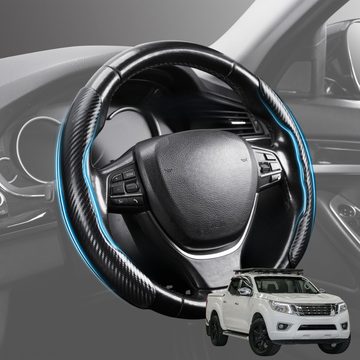 Segmented Steering Wheel Cover for Nissan Navara Dual Cab 2015 - Current (NP300/D23 STX without rear cupholder) - Universal Size