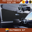 Front Windscreen Sun Shade for Nissan Navara Dual Cab 2022 - Current Pro-4X - Standard 150 x 85 cm - Black-1