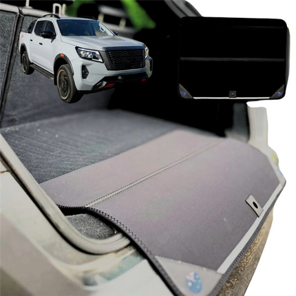 Rear Cargo Boot Bumper Protector for Nissan Navara Dual Cab 2022 - Current Pro-4X - Standard (72 x 55) - Black