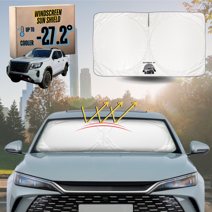 Front Windscreen Sun Shade for Nissan Navara Dual Cab 2022 - Current Pro-4X - Standard 150 x 85 cm