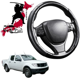 Black Samurai Segmented Steering Wheel Cover for Nissan Navara King Cab 2005 - 2014 (D40)