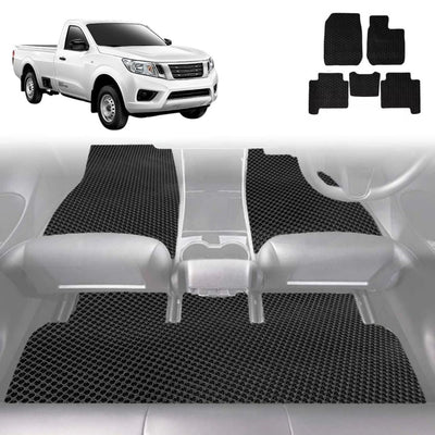 6D Diamond Car Floor Mats for Nissan Navara King Cab 2015 - Current (NP300/D23) - Custom-Fit Carpet Liner