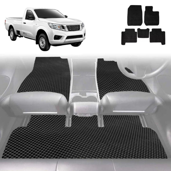 6D Diamond Car Floor Mats for Nissan Navara King Cab 2015 - Current (NP300/D23) - Custom-Fit Carpet Liner